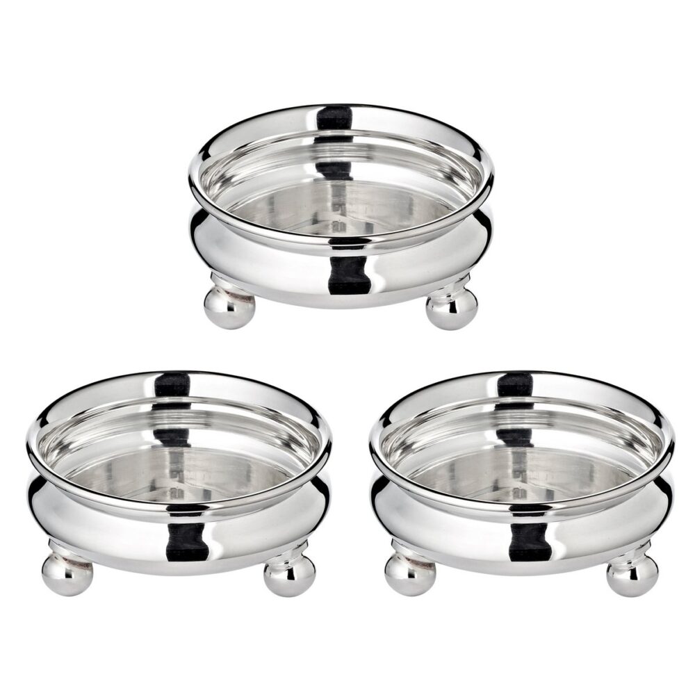 EDZARD set od 3 zdjelice za grickalice – posrebrene - Slika 2