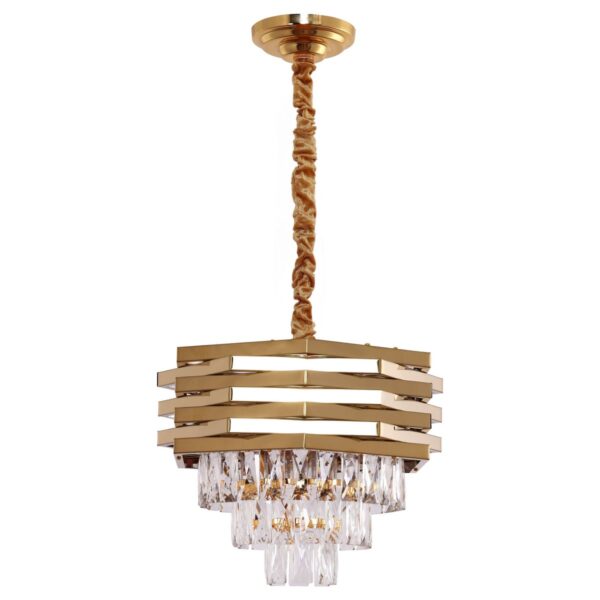 Kristalno-zlatna viseća lampa | 40 cm