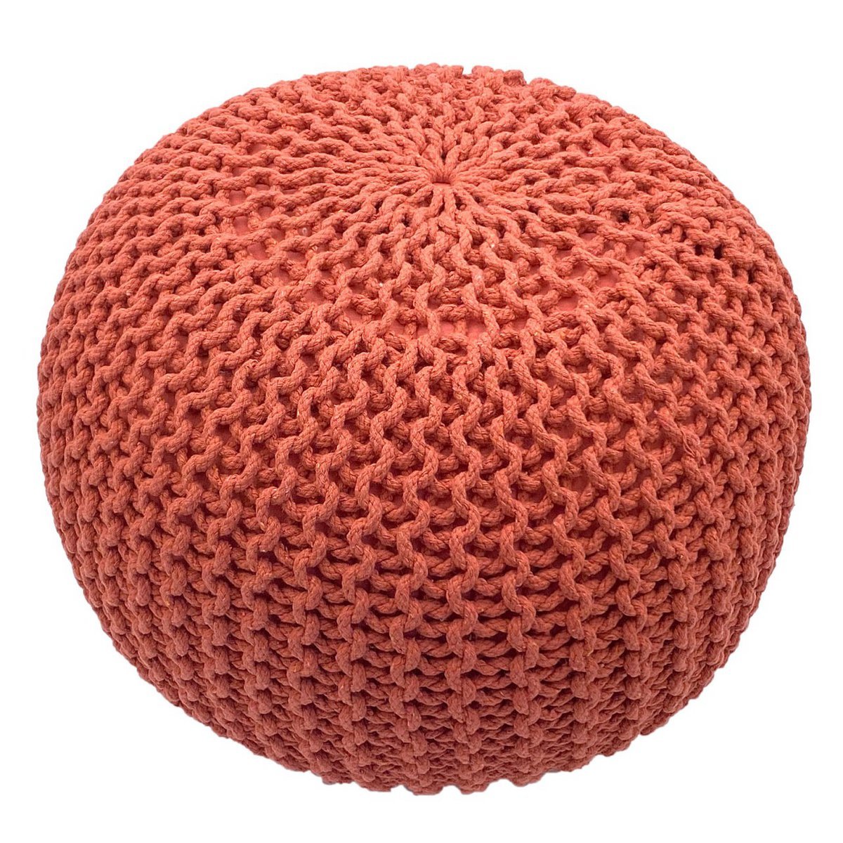 Knitted stool pouf Ø 45 H 30 cm cm seat pouf knitted floor cushion - Slika 10