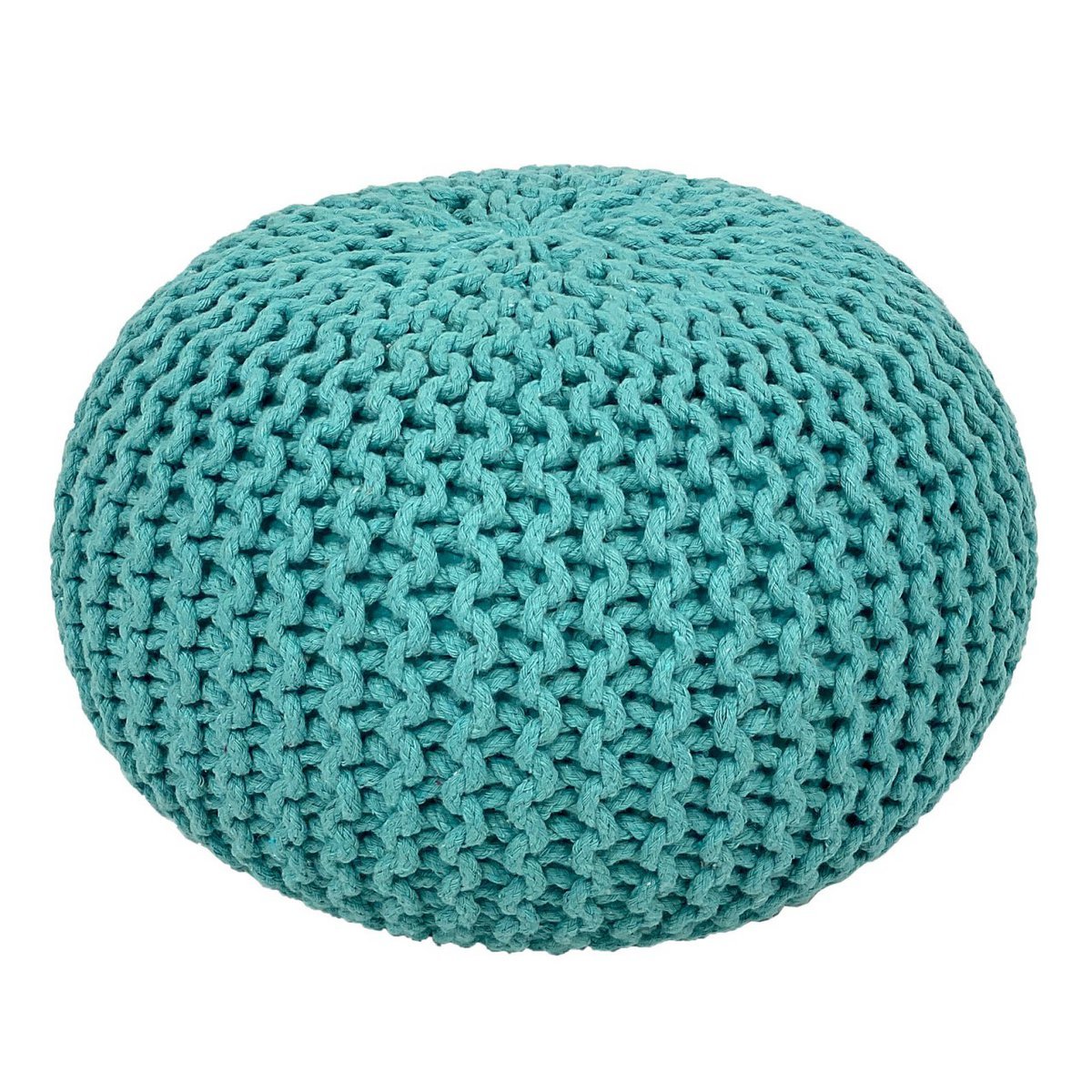 Knitted stool pouf Ø 45 H 30 cm cm seat pouf knitted floor cushion - Slika 14