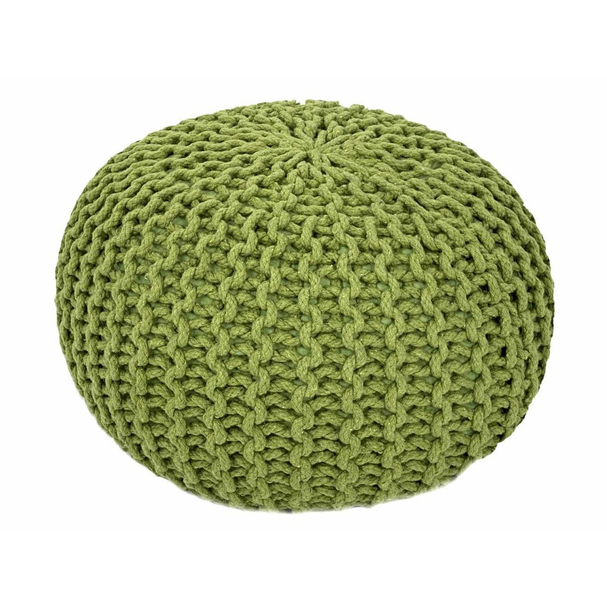 Knitted stool pouf Ø 45 H 30 cm cm seat pouf knitted floor cushion - Slika 8