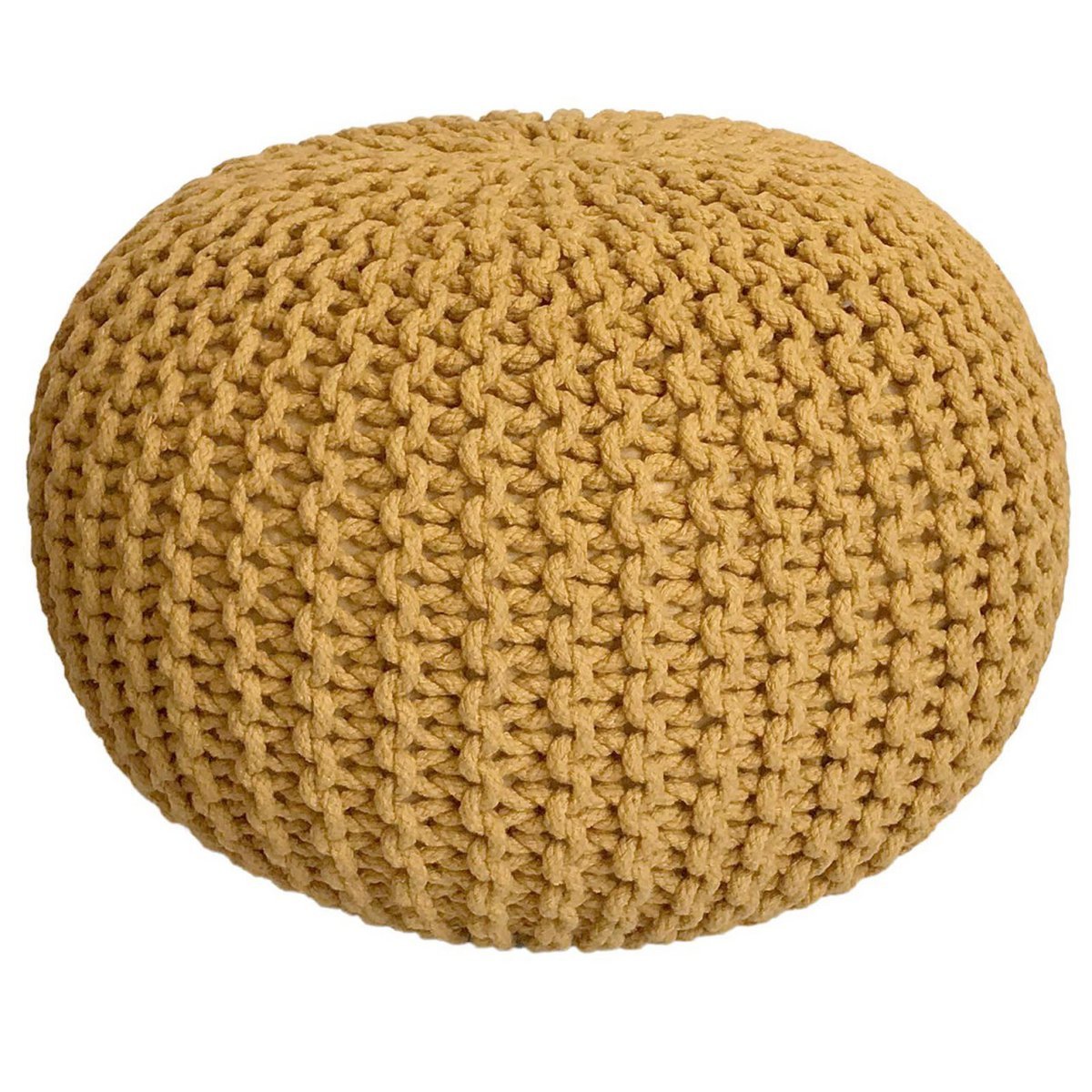 Knitted stool pouf Ø 45 H 30 cm cm seat pouf knitted floor cushion - Slika 13