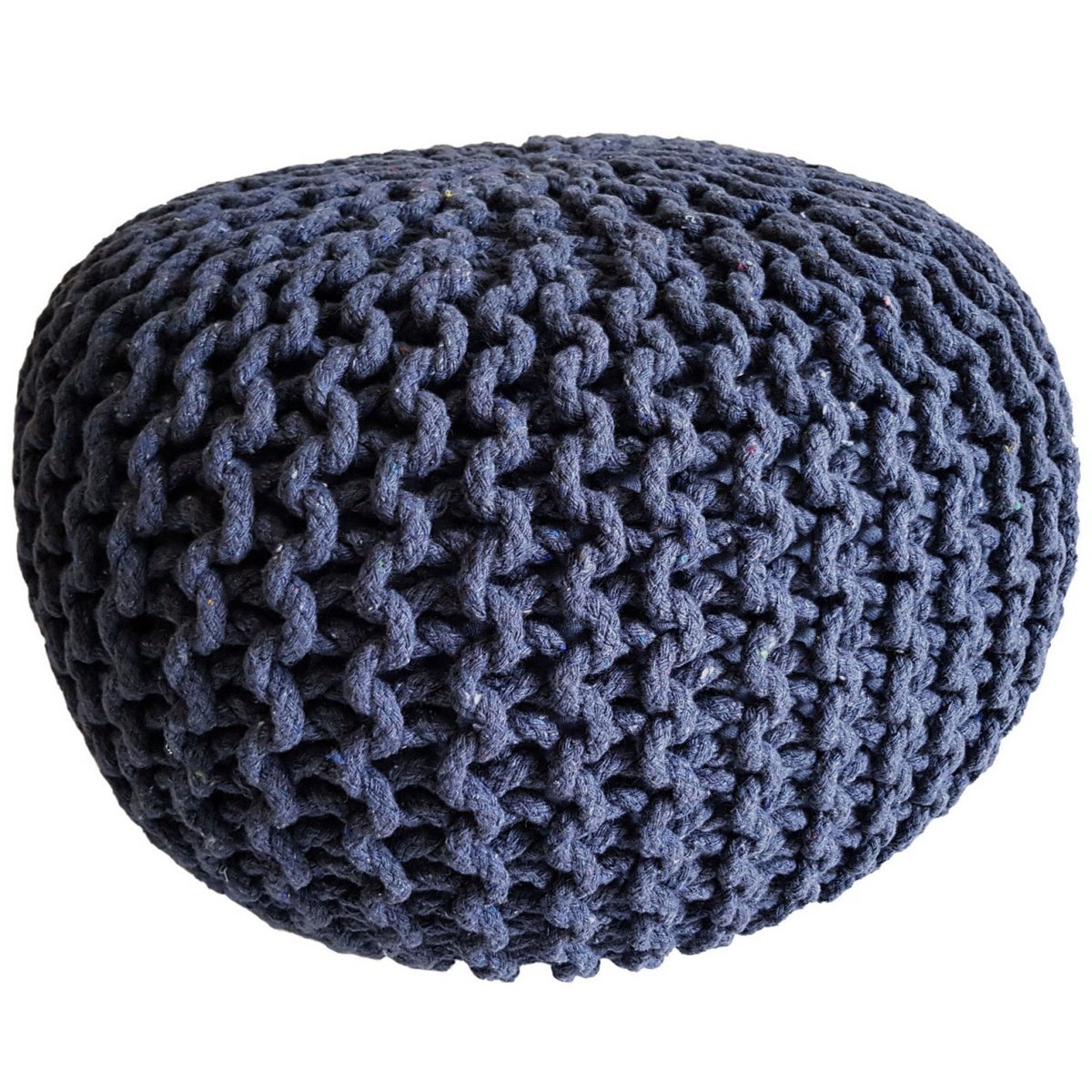 Knitted stool pouf Ø 45 H 30 cm cm seat pouf knitted floor cushion - Slika 7