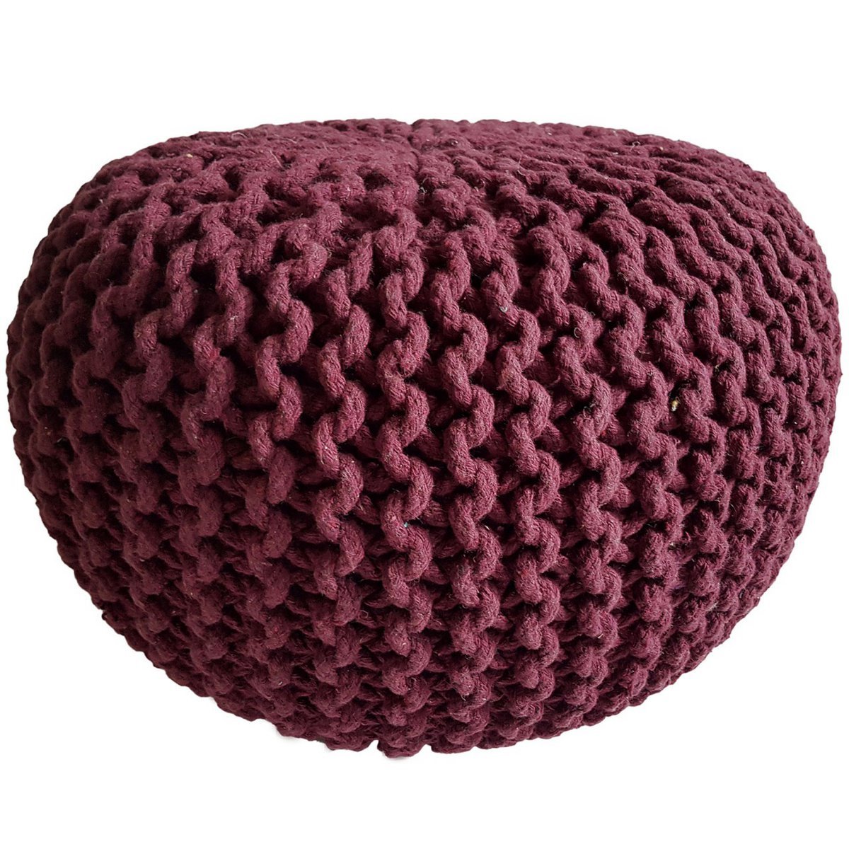 Knitted stool pouf Ø 45 H 30 cm cm seat pouf knitted floor cushion - Slika 6