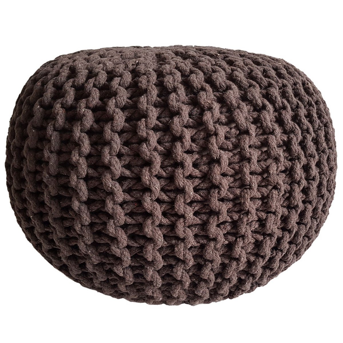 Knitted stool pouf Ø 45 H 30 cm cm seat pouf knitted floor cushion - Slika 12