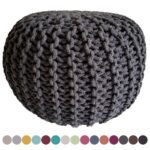 Knitted stool pouf Ø 45 H 30 cm cm seat pouf knitted floor cushion