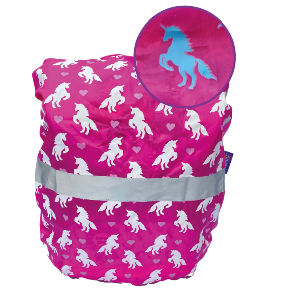 Dječja navlaka za školsku torbu s promjenom boje – Jednorog