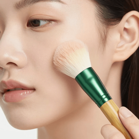 green-goose Make Up Brush Set with Bag - 10 Pieces - Slika 3
