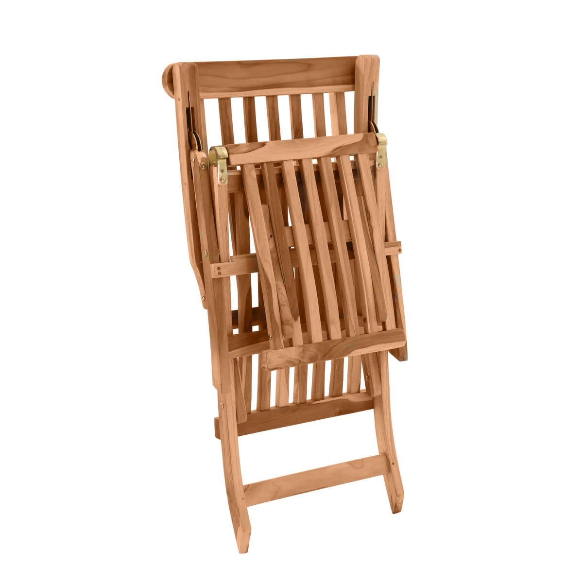 Deck chair with footrest, teak - Slika 6