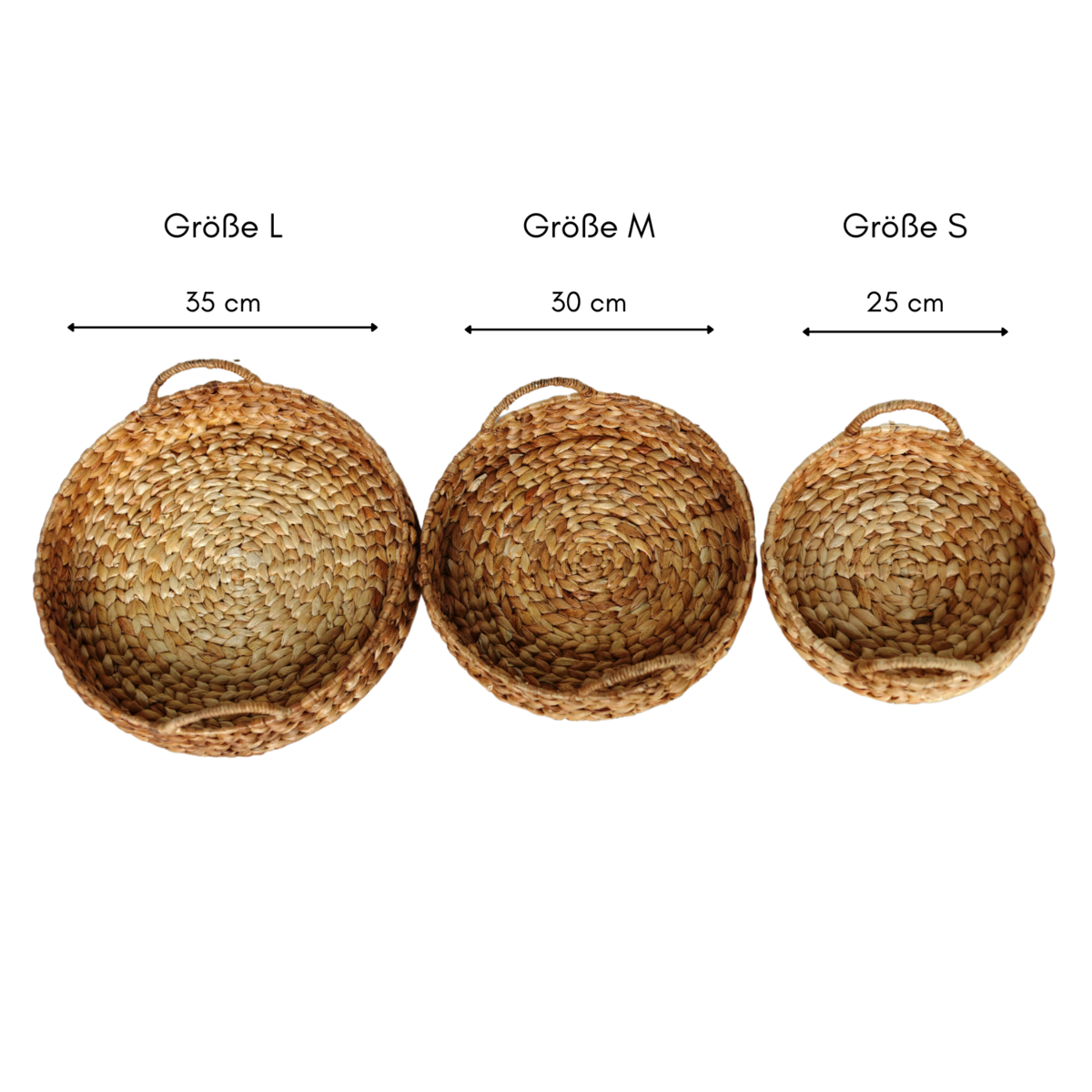 Decorative Tray MATAHARI made of Water Hyacinth (3 sizes) - Slika 7