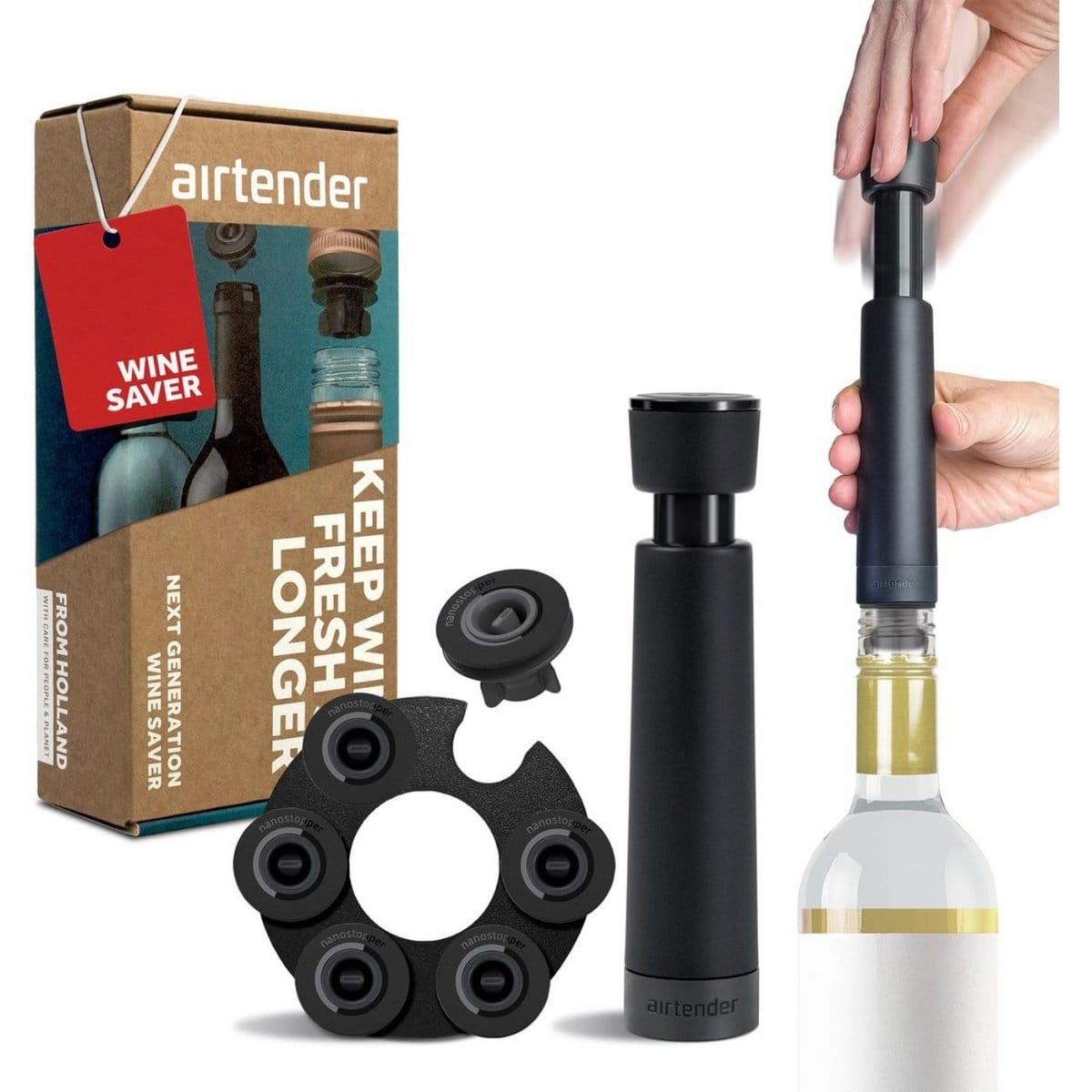 Airtender Wine vacuum gift box