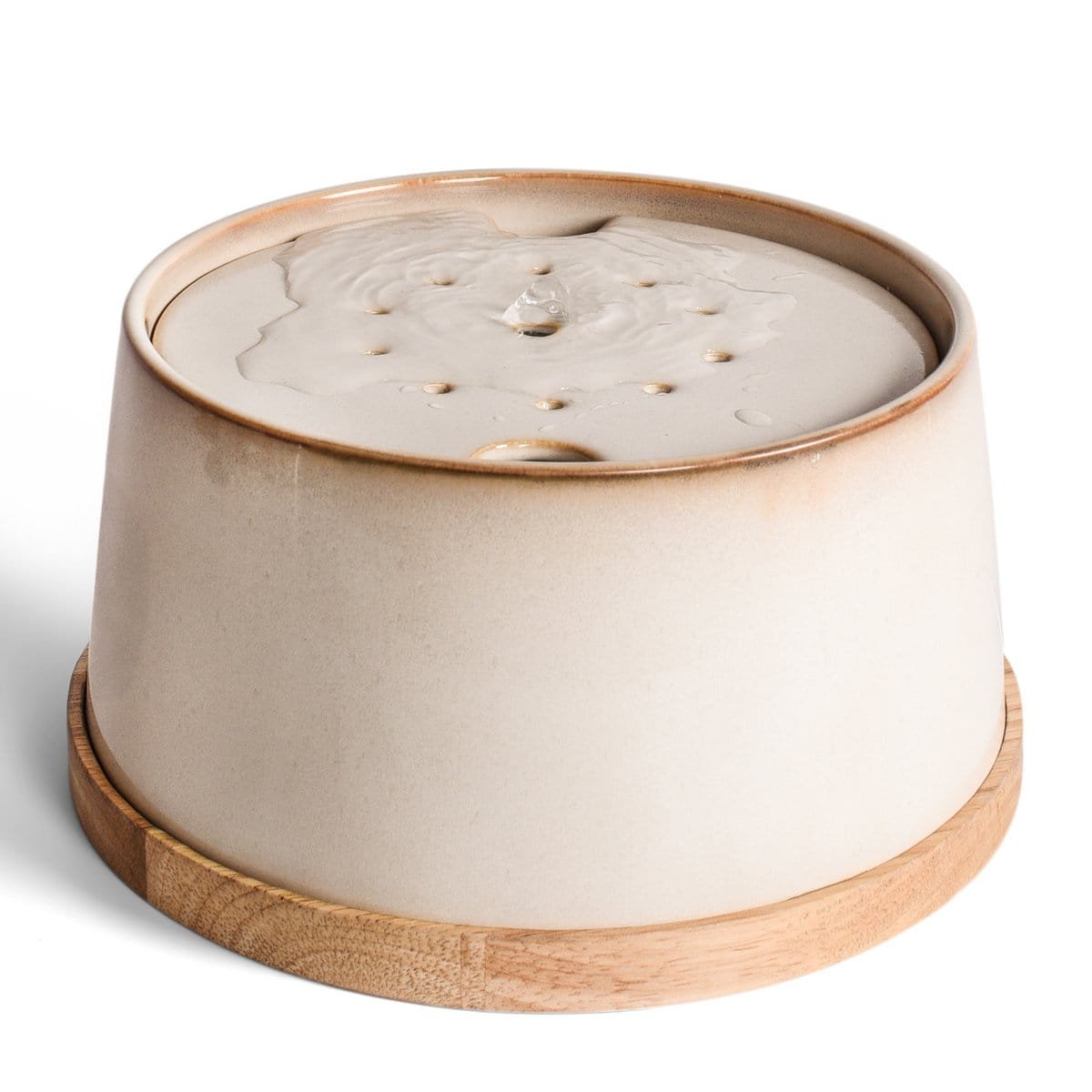 ne & no® ceramic drinking fountain for cats i bamboo base i induction - Slika 9