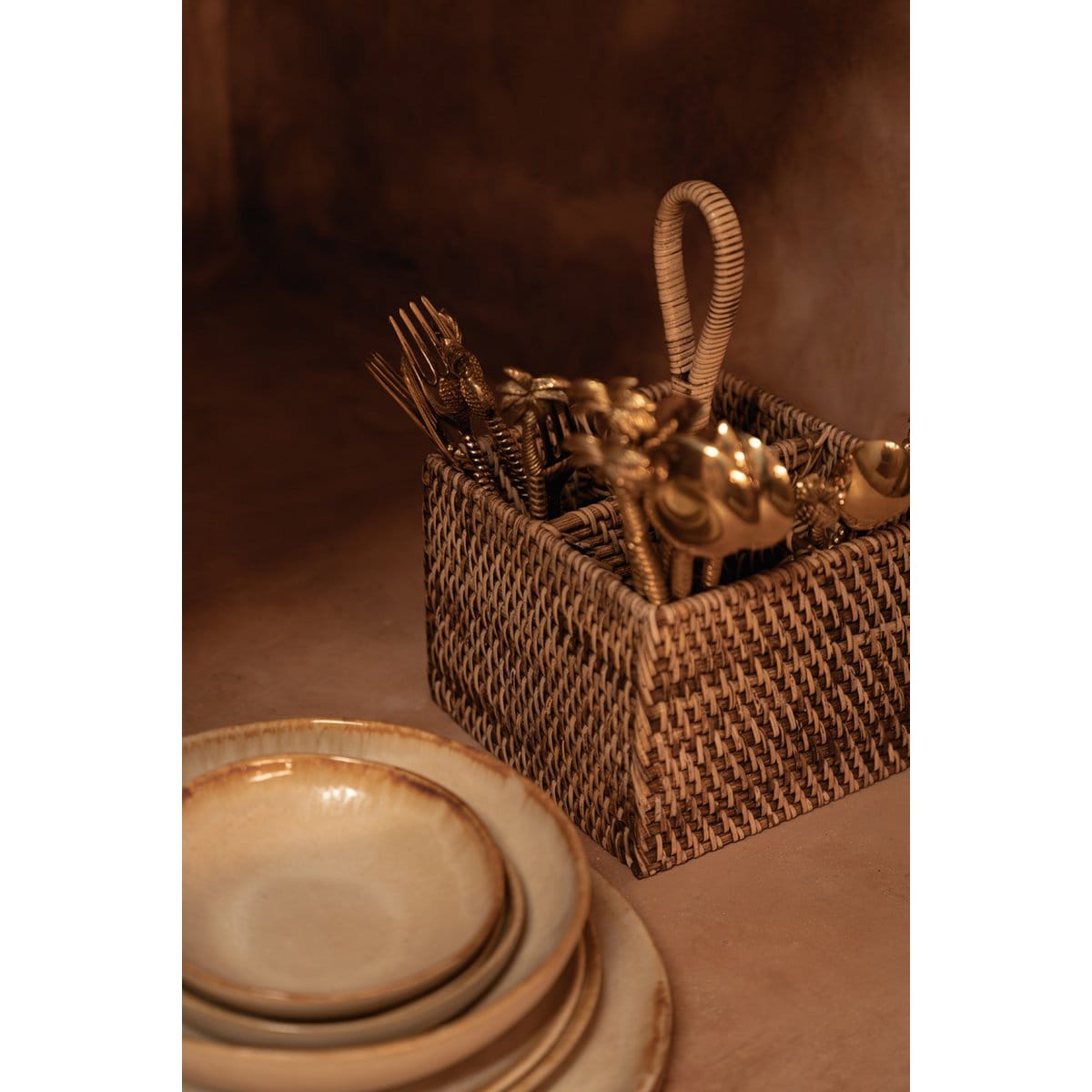 The Rattan Cutlery Caddy N°4 - Natural Brown - Slika 3