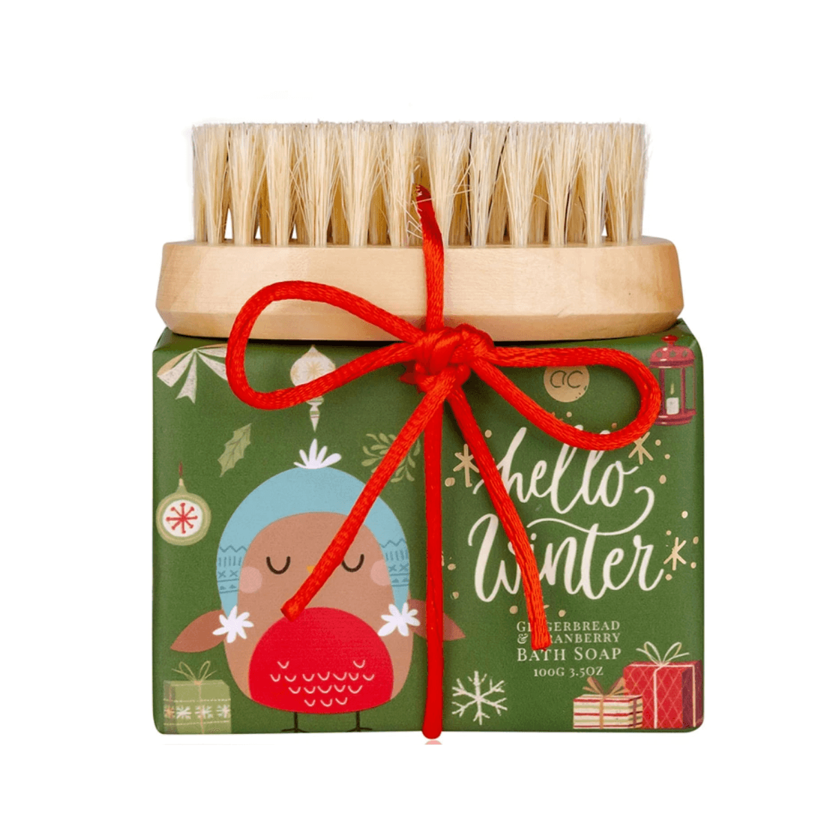 Green -Goose Bath and Nails Gift Set - Gingerbread & Cranberry