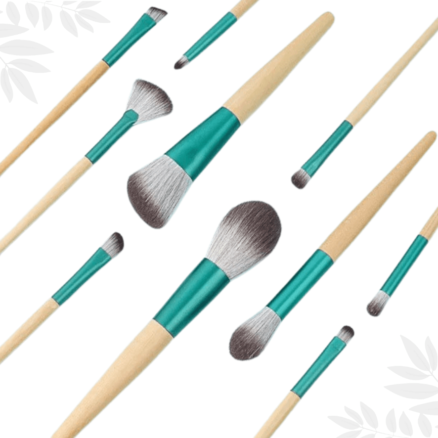 green-goose Make Up Brush Set with Bag - 10 Pieces - Slika 4